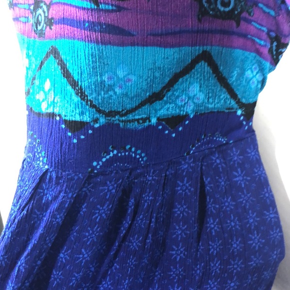 Just in Thyme Ltd vintage blue ocean themed dress size 14P - Picture 6 of 11